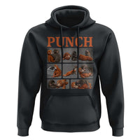 Cute Baby Monkey Punch with Plush Toy Graphic Hoodie