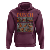 Cute Baby Monkey Punch with Plush Toy Graphic Hoodie