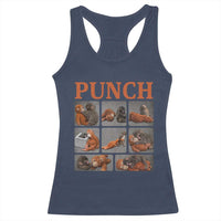 Cute Baby Monkey Punch with Plush Toy Graphic Racerback Tank Top