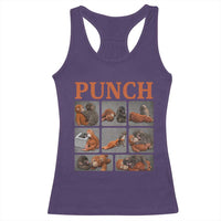Cute Baby Monkey Punch with Plush Toy Graphic Racerback Tank Top