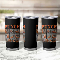 Cute Baby Monkey Punch with Plush Toy Graphic Tumbler Cup