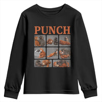 Cute Baby Monkey Punch with Plush Toy Graphic Youth Sweatshirt