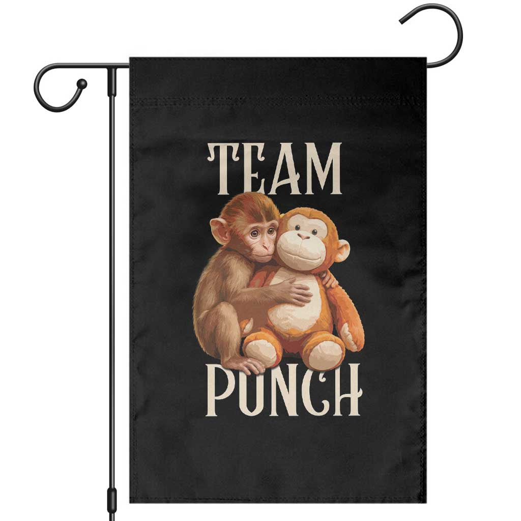 Team Punch Cute Baby Monkey Hugging Plush Toy Graphic Garden Flag