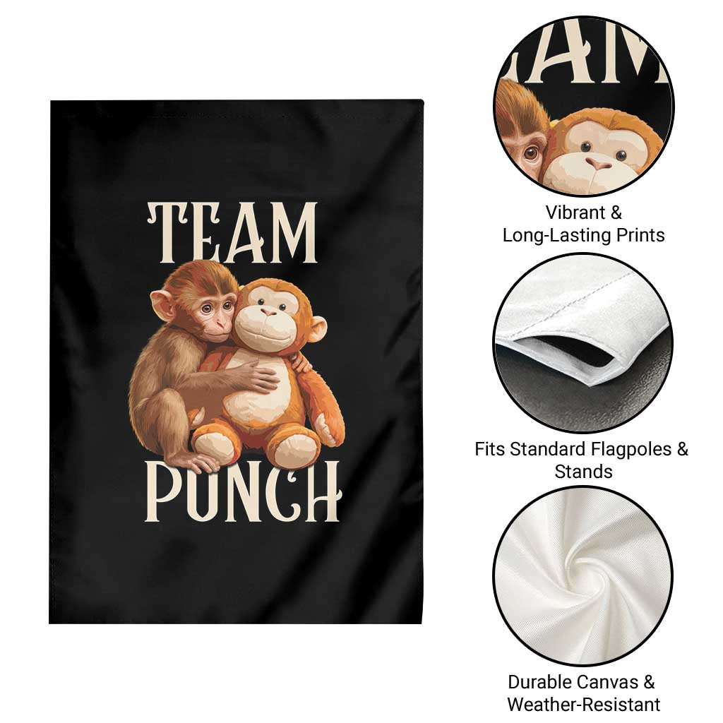 Team Punch Cute Baby Monkey Hugging Plush Toy Graphic Garden Flag