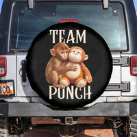 Team Punch Cute Baby Monkey Hugging Plush Toy Graphic Spare Tire Cover