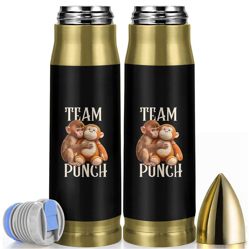 Team Punch Cute Baby Monkey Hugging Plush Toy Graphic Bullet Tumbler