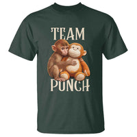 Team Punch Cute Baby Monkey Hugging Plush Toy Graphic T Shirt