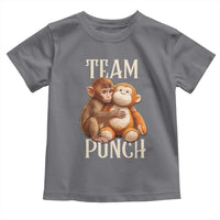 Team Punch Cute Baby Monkey Hugging Plush Toy Graphic Toddler T Shirt