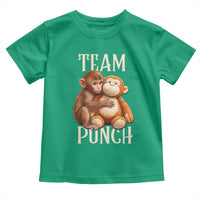 Team Punch Cute Baby Monkey Hugging Plush Toy Graphic Toddler T Shirt
