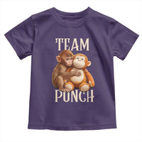 Team Punch Cute Baby Monkey Hugging Plush Toy Graphic Toddler T Shirt