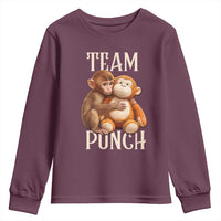 Team Punch Cute Baby Monkey Hugging Plush Toy Graphic Youth Sweatshirt