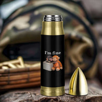 I’m Fine Viral Punch Monkey Meme Bullet Tumbler Cute Baby Monkey Hugging Plush Emotional Humor Gift