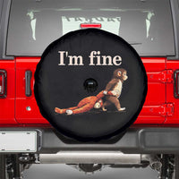 I’m Fine Funny Monkey Meme Spare Tire Cover Viral Punch Baby Monkey Relatable Cute Gift