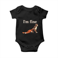 I’m Fine Funny Monkey Meme Baby Onesie Viral Punch Baby Monkey Relatable Cute Gift