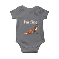 I’m Fine Funny Monkey Meme Baby Onesie Viral Punch Baby Monkey Relatable Cute Gift