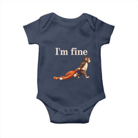 I’m Fine Funny Monkey Meme Baby Onesie Viral Punch Baby Monkey Relatable Cute Gift