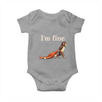 I’m Fine Funny Monkey Meme Baby Onesie Viral Punch Baby Monkey Relatable Cute Gift