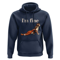 I’m Fine Funny Monkey Meme Hoodie Viral Punch Baby Monkey Relatable Cute Gift