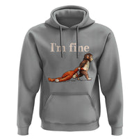 I’m Fine Funny Monkey Meme Hoodie Viral Punch Baby Monkey Relatable Cute Gift