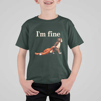 I’m Fine Funny Monkey Meme T Shirt For Kid Viral Punch Baby Monkey Relatable Cute Gift