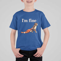 I’m Fine Funny Monkey Meme T Shirt For Kid Viral Punch Baby Monkey Relatable Cute Gift