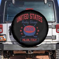 United States Hockey Champs 2026 Milan Italy Spare Tire Cover Patriotic USA Gold Medal Winter Games Fan