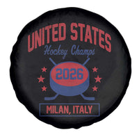United States Hockey Champs 2026 Milan Italy Spare Tire Cover Patriotic USA Gold Medal Winter Games Fan