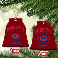 United States Hockey Champs 2026 Milan Italy Ceramic Ornament Patriotic USA Gold Medal Winter Games Fan