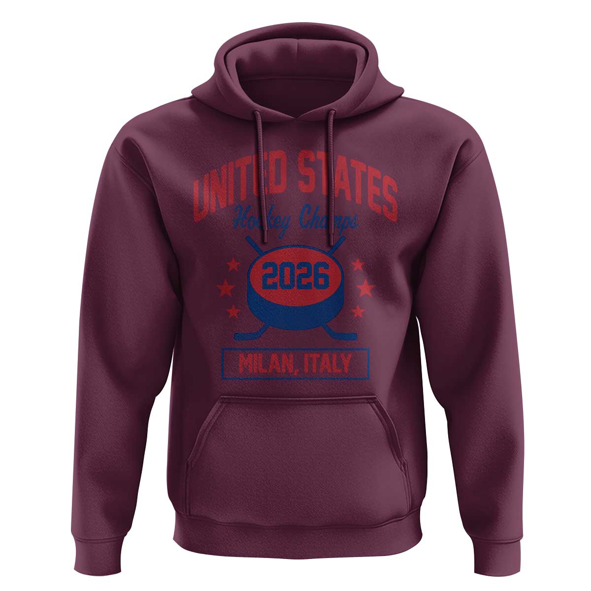 United States Hockey Champs 2026 Milan Italy Hoodie Patriotic USA Gold Medal Winter Games Fan