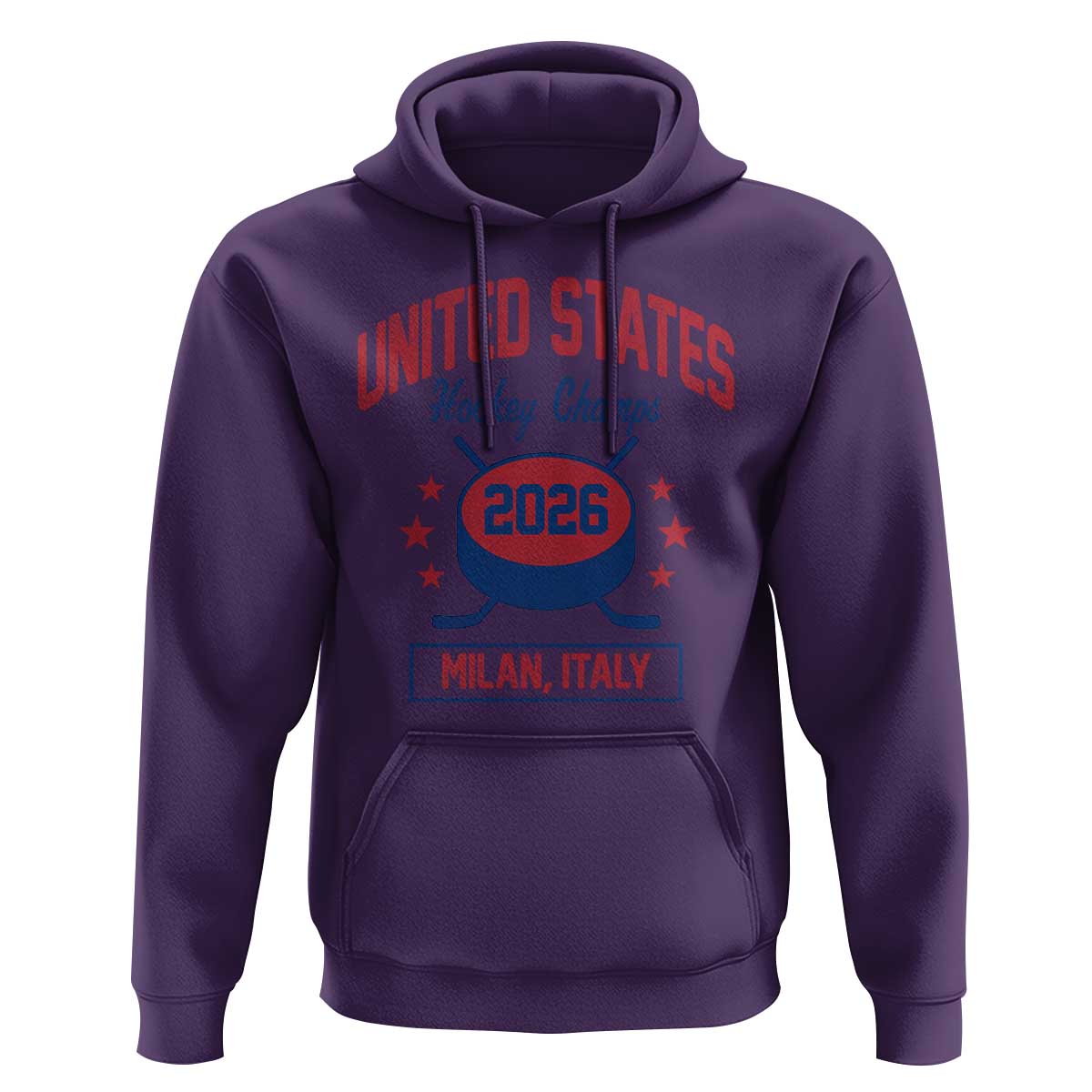 United States Hockey Champs 2026 Milan Italy Hoodie Patriotic USA Gold Medal Winter Games Fan
