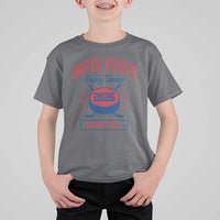 United States Hockey Champs 2026 Milan Italy T Shirt For Kid Patriotic USA Gold Medal Winter Games Fan