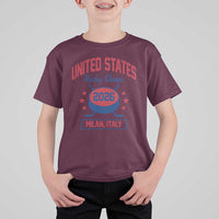 United States Hockey Champs 2026 Milan Italy T Shirt For Kid Patriotic USA Gold Medal Winter Games Fan