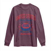 United States Hockey Champs 2026 Milan Italy Long Sleeve Shirt Patriotic USA Gold Medal Winter Games Fan