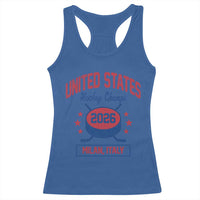 United States Hockey Champs 2026 Milan Italy Racerback Tank Top Patriotic USA Gold Medal Winter Games Fan