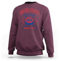 United States Hockey Champs 2026 Milan Italy Sweatshirt Patriotic USA Gold Medal Winter Games Fan
