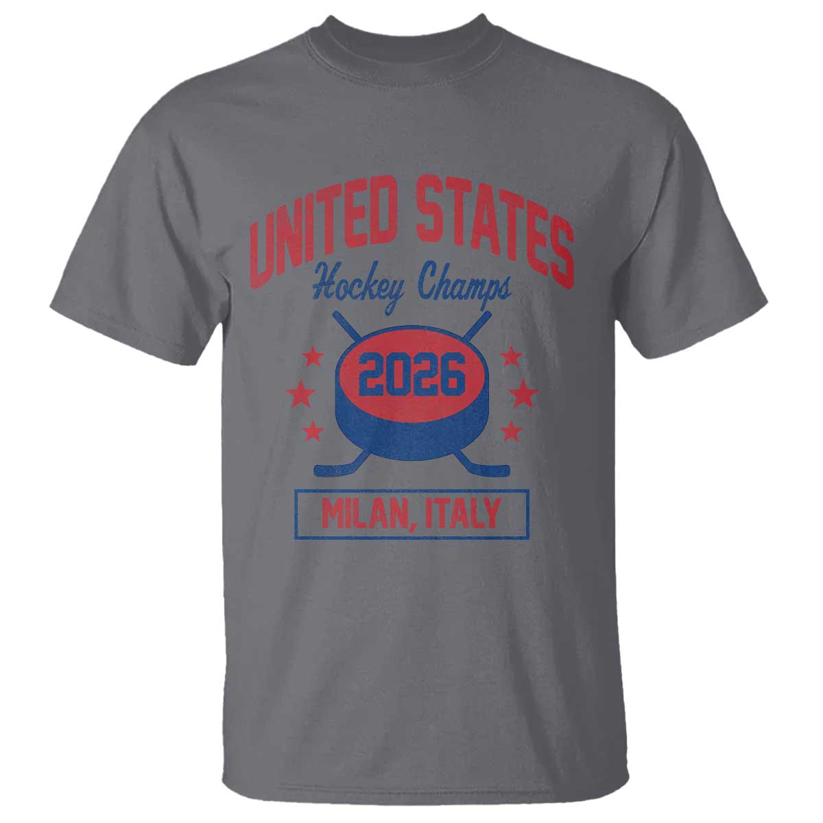 United States Hockey Champs 2026 Milan Italy T Shirt Patriotic USA Gold Medal Winter Games Fan