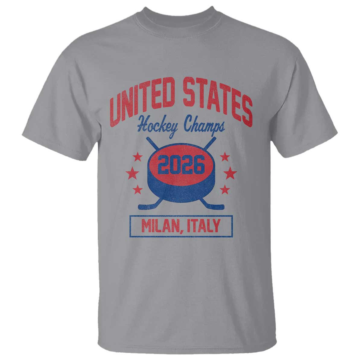 United States Hockey Champs 2026 Milan Italy T Shirt Patriotic USA Gold Medal Winter Games Fan