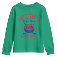 United States Hockey Champs 2026 Milan Italy Youth Sweatshirt Patriotic USA Gold Medal Winter Games Fan