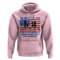 USA Gold Medal Hockey Patriotic American Flag Hoodie The Only Ice I Like Champions