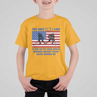 USA Gold Medal Hockey Patriotic American Flag T Shirt For Kid The Only Ice I Like Champions