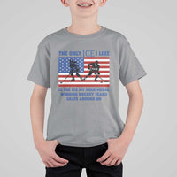 USA Gold Medal Hockey Patriotic American Flag T Shirt For Kid The Only Ice I Like Champions