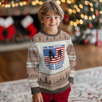 USA Gold Medal Hockey Patriotic American Flag Ugly Christmas Sweater The Only Ice I Like Champions