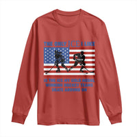 USA Gold Medal Hockey Patriotic American Flag Long Sleeve Shirt The Only Ice I Like Champions