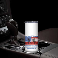 USA Gold Medal Hockey Patriotic American Flag Skinny Tumbler The Only Ice I Like Champions