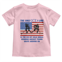 USA Gold Medal Hockey Patriotic American Flag Toddler T Shirt The Only Ice I Like Champions