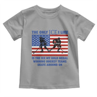 USA Gold Medal Hockey Patriotic American Flag Toddler T Shirt The Only Ice I Like Champions