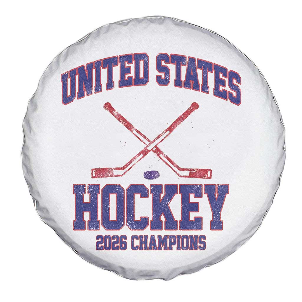 United States Hockey 2026 Champions Spare Tire Cover Patriotic USA Ice Hockey Victory Fan