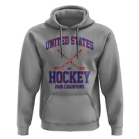 United States Hockey 2026 Champions Hoodie Patriotic USA Ice Hockey Victory Fan