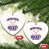 United States Hockey 2026 Champions Ceramic Ornament Patriotic USA Ice Hockey Victory Fan