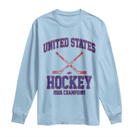 United States Hockey 2026 Champions Long Sleeve Shirt Patriotic USA Ice Hockey Victory Fan